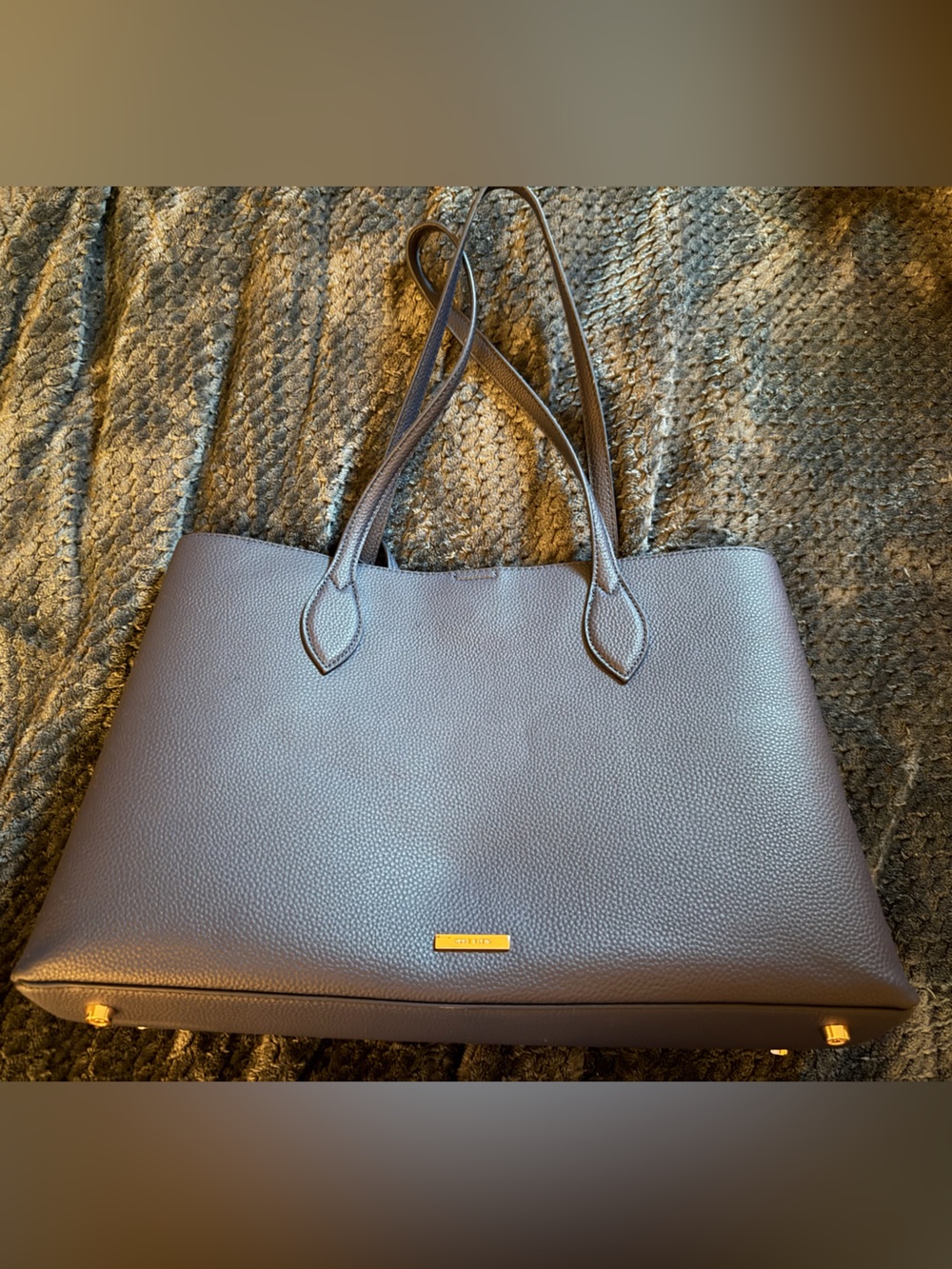 Anne Klein Floral-Print Tote Bag in Blue and White